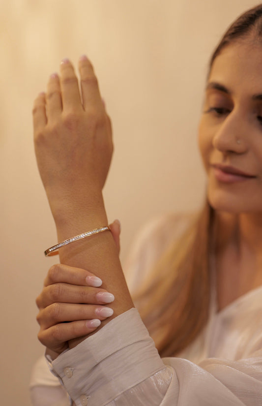 Radiance Baguette Rosegold Bracelet