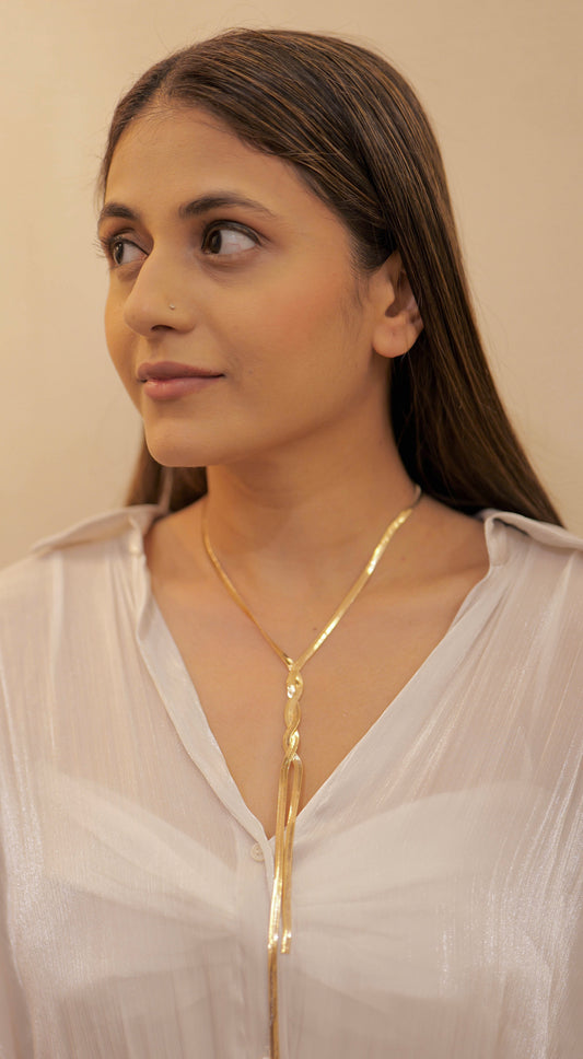Serpentine Luxe Gold Necklace Chain