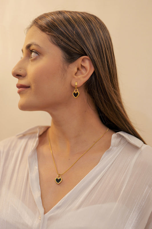 Midnight Love Pendant Necklace Set