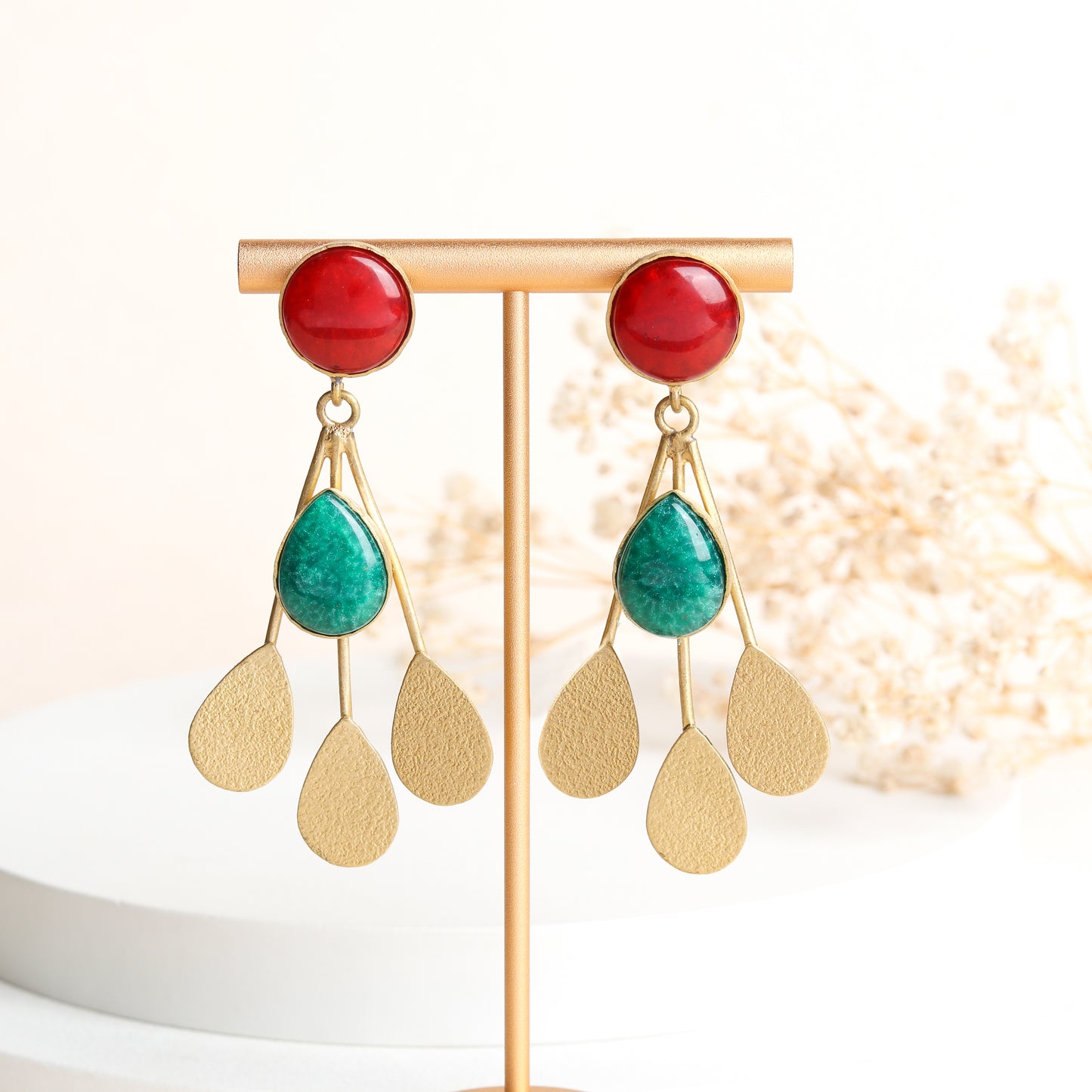 Zoe Gold Plated Hanging Earrings