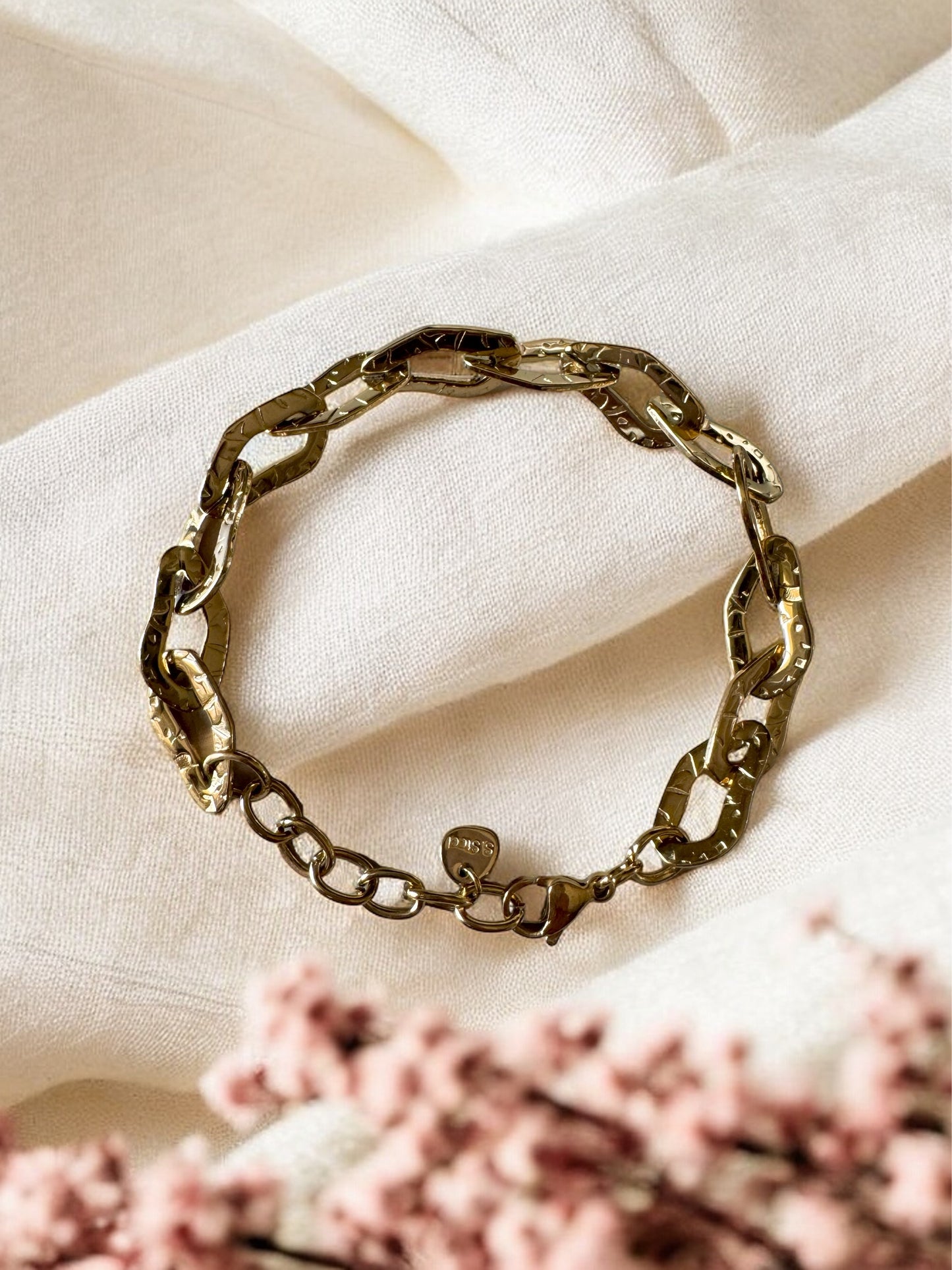 Camellia Crescent Golden Bracelet