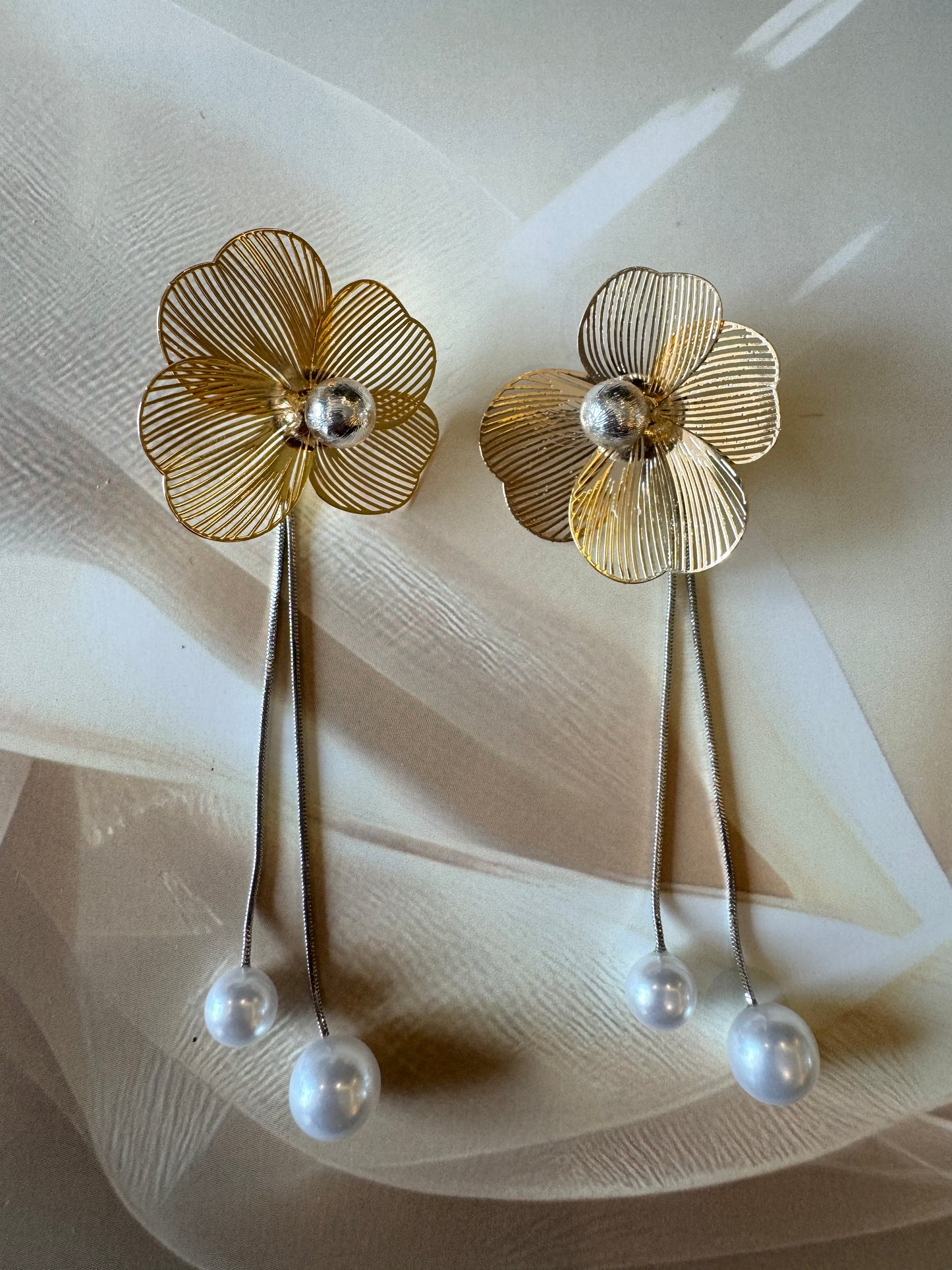 Radiance Row Flower Earrings