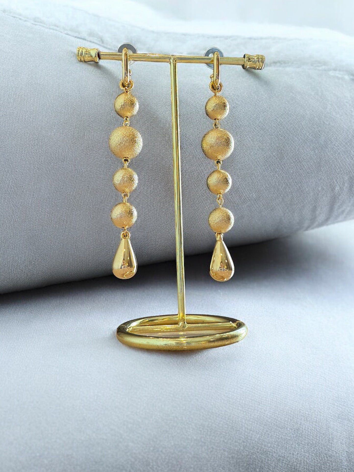 Dazzling District Textured Long Earrings