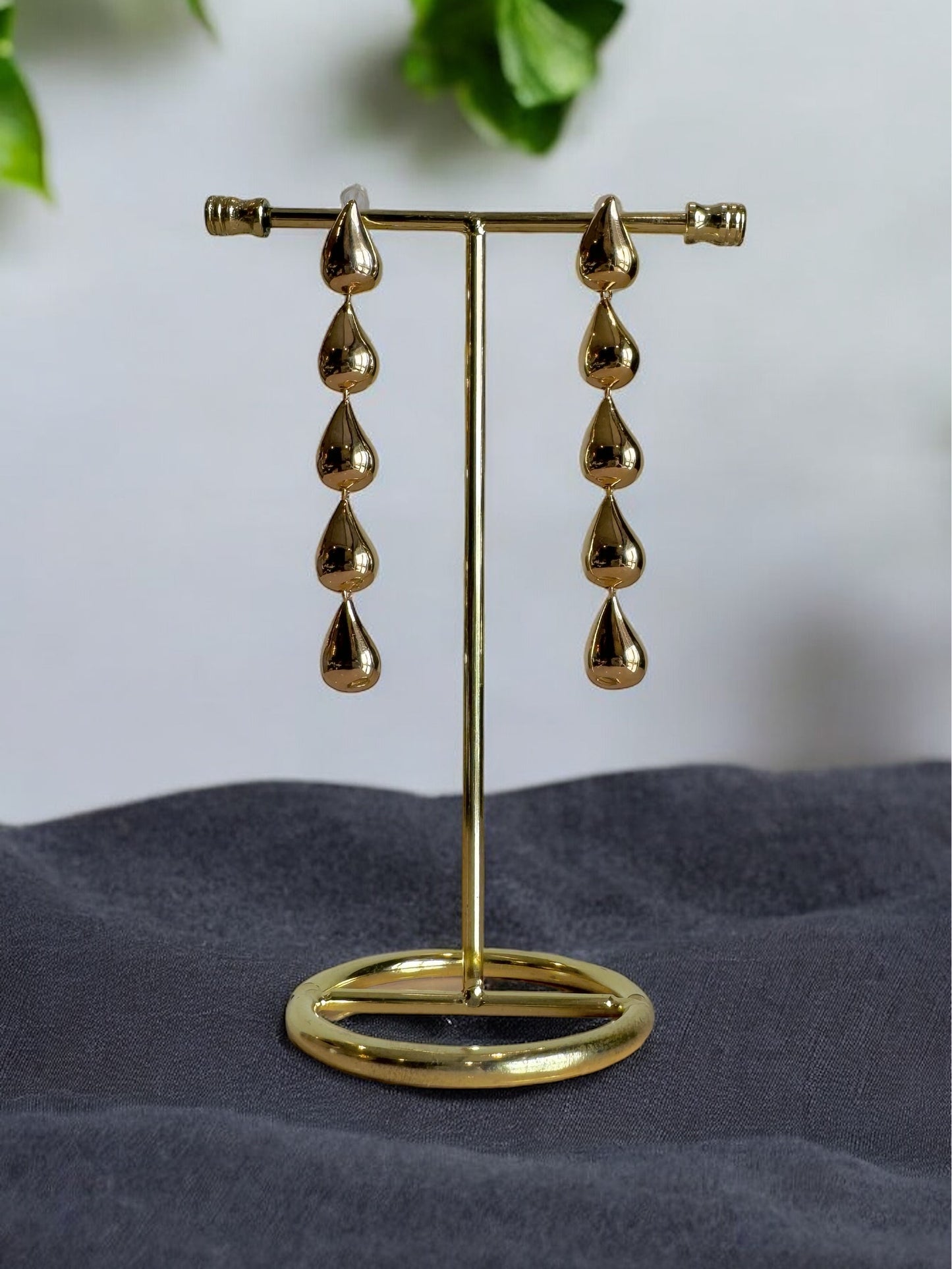 Bling Bend Drop Long Earrings