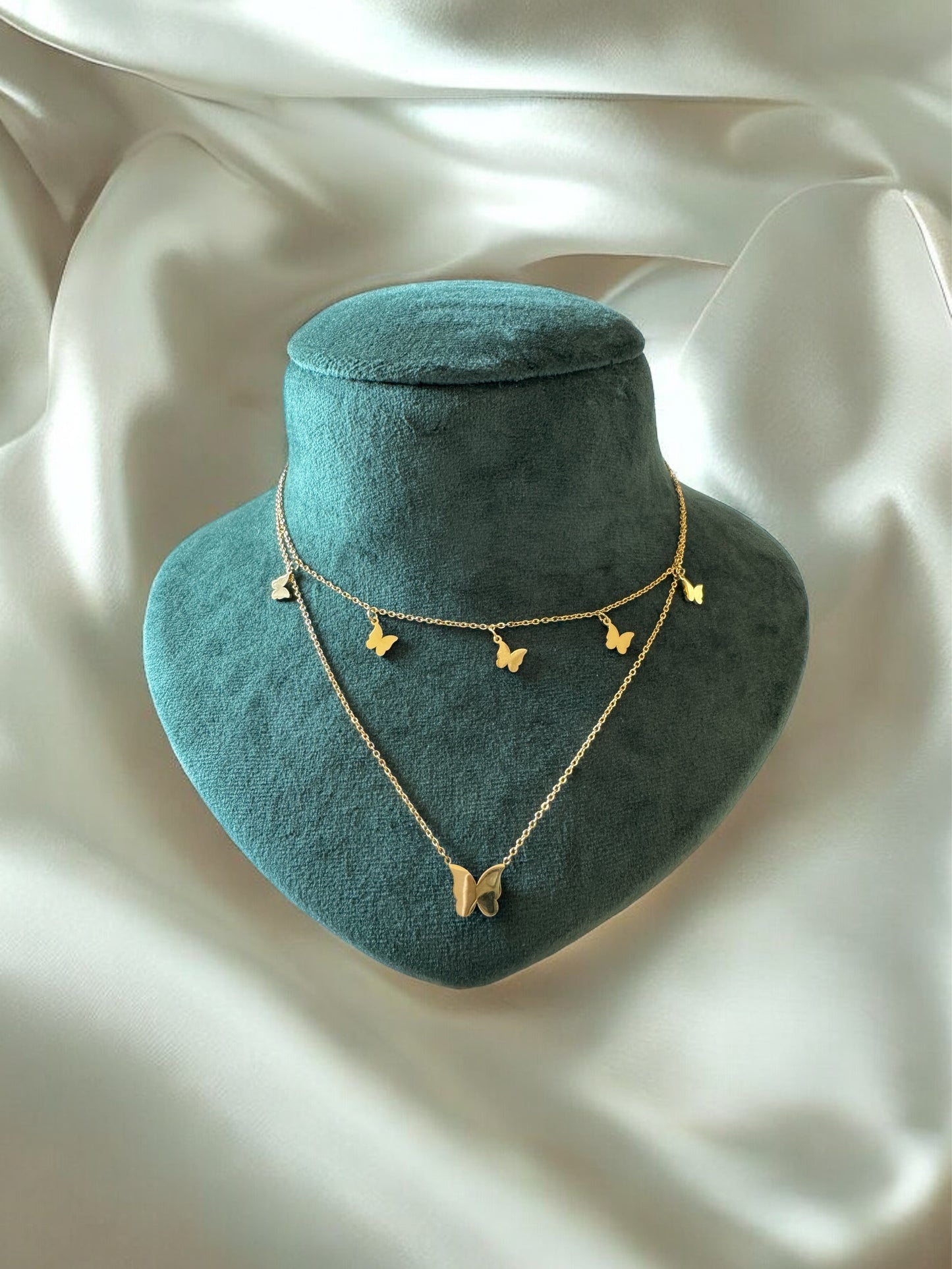 Glided Drive Butterfly Chain Necklace