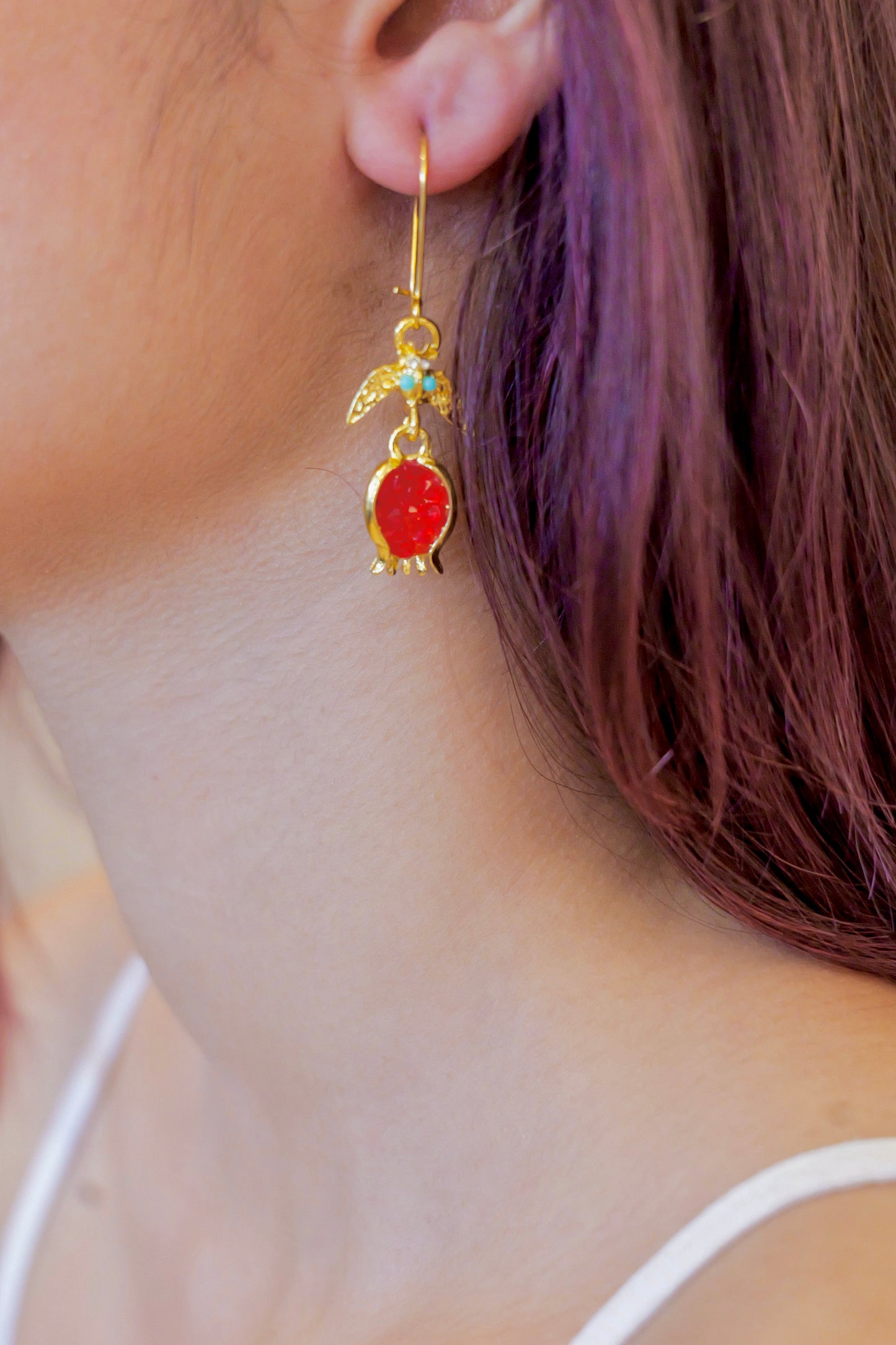 Pomegranate Whisper Earrings