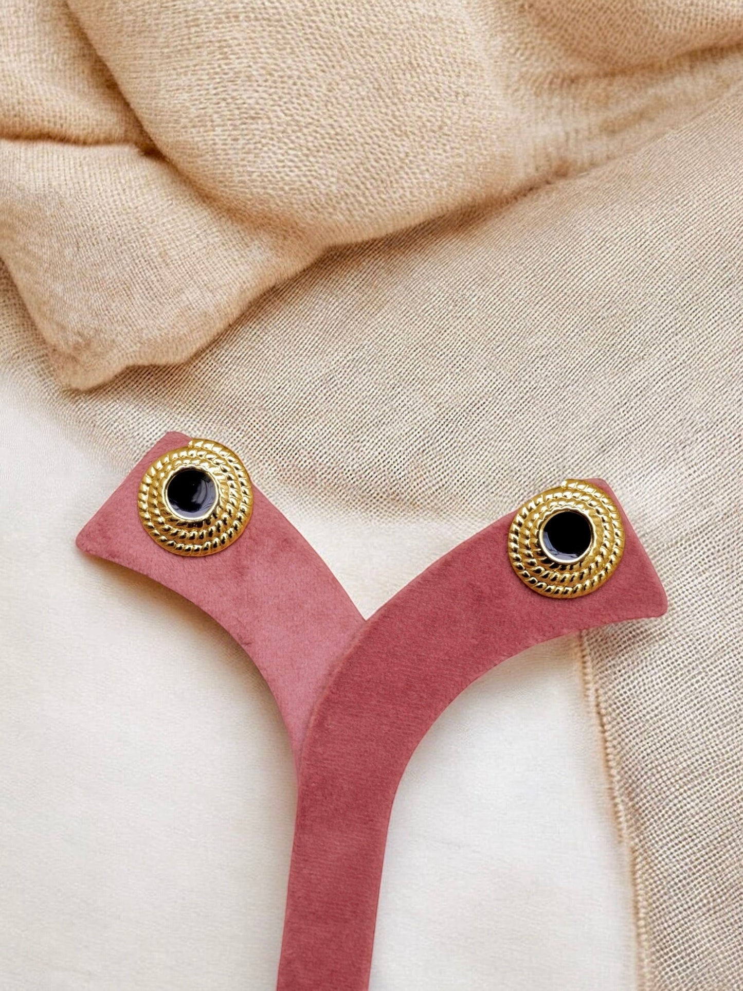 Ignite and Shine Black Stud Earrings