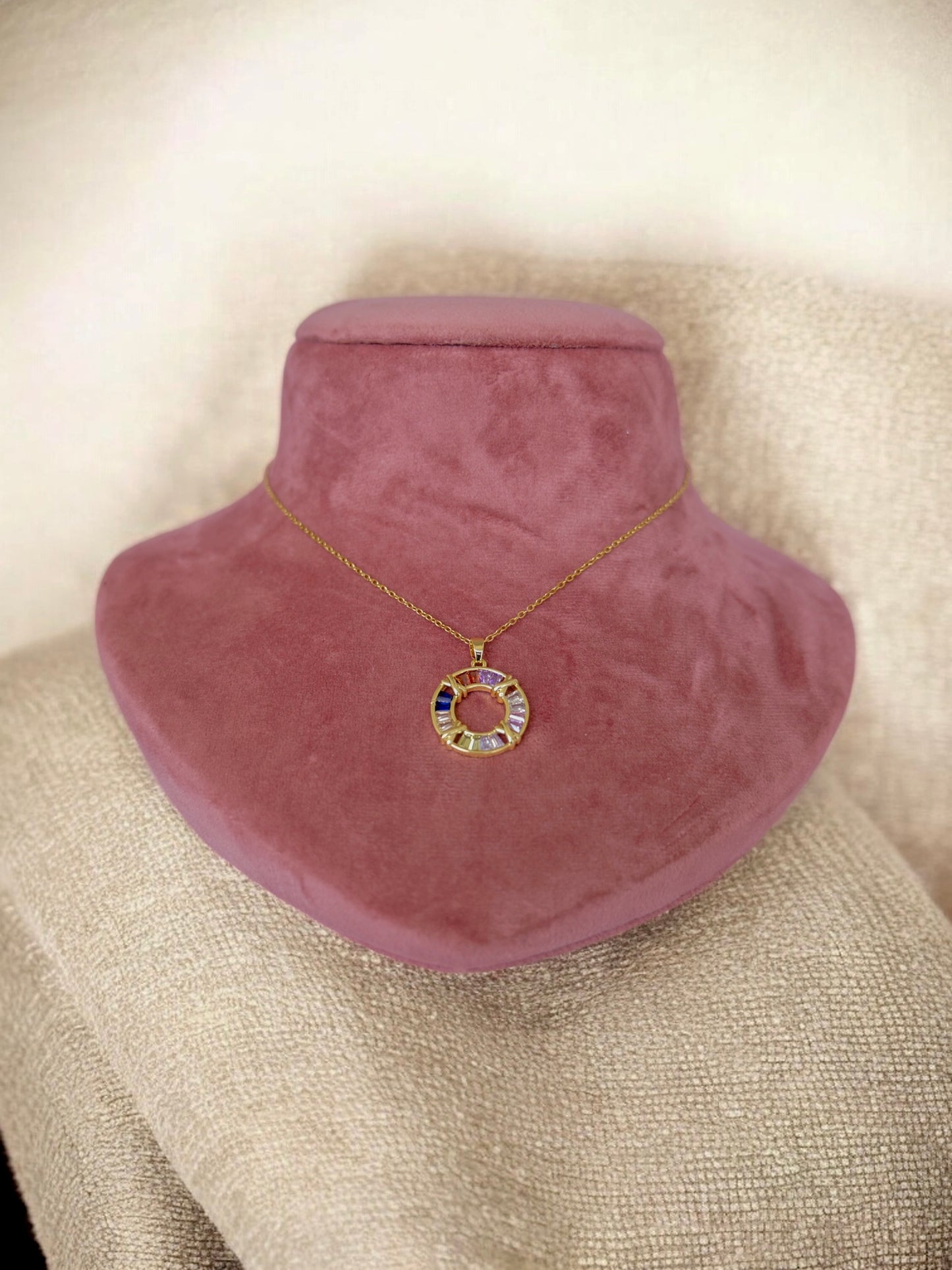 Stellar Stride Gold-Multicolor Necklace Chain