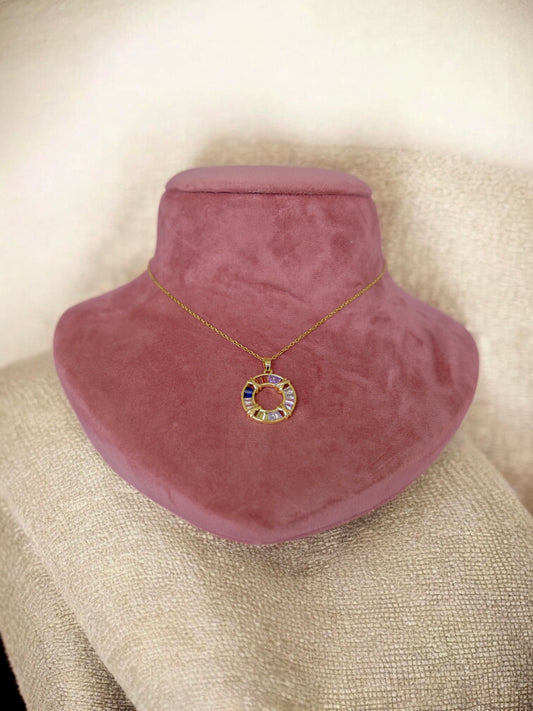 Stellar Stride Gold-Multicolor Necklace Chain