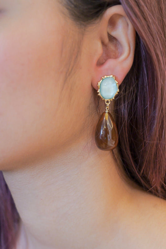 Earth and Ocean Drop Earrings