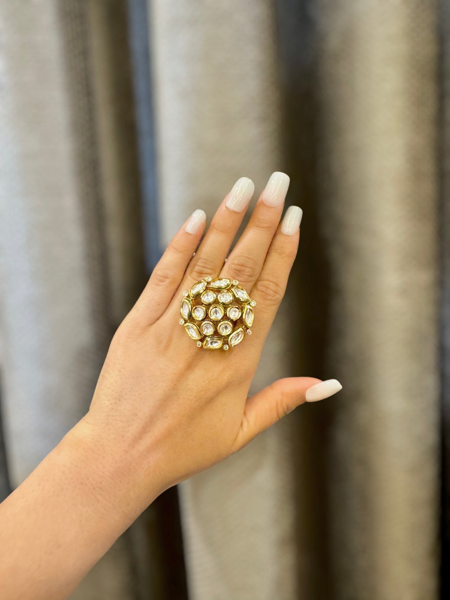 Yasmina Kundan Studded Ring