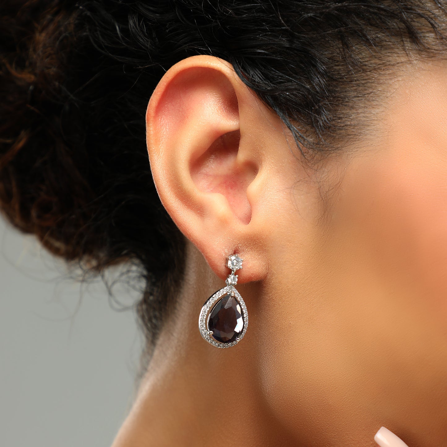 Astrid Purple Diamond Studs
