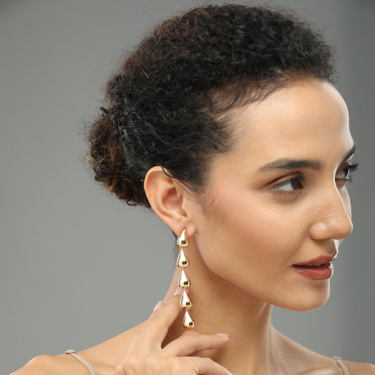 Bling Bend Drop Long Earrings