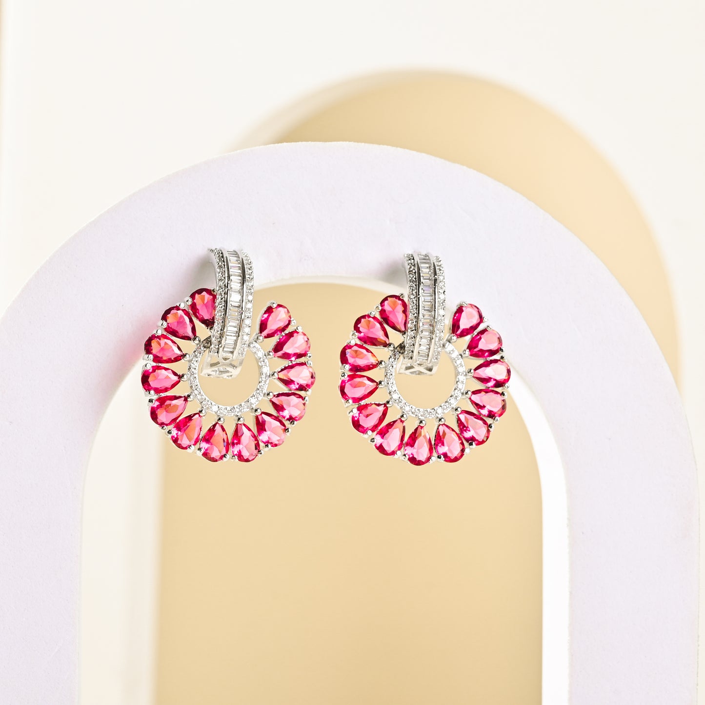 Calen Ruby Diamond Earrings