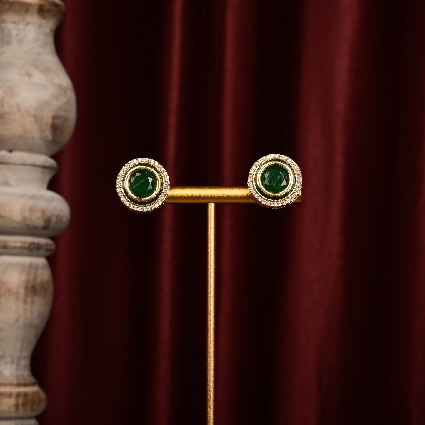 Innayar Emerald Studs