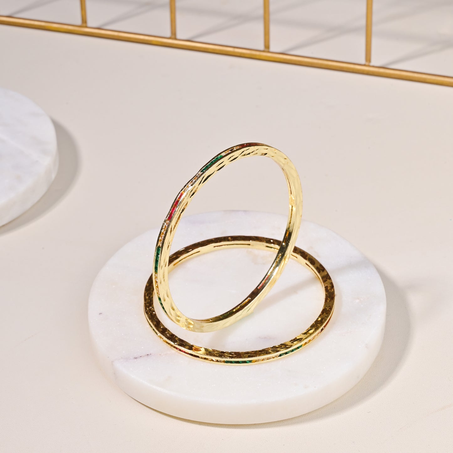 Zeenat Gold Plated Multicoloured Bangles (SET OF 2)