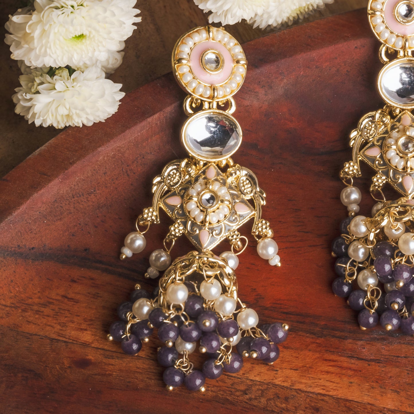 Zafirah Meenakari Earrings