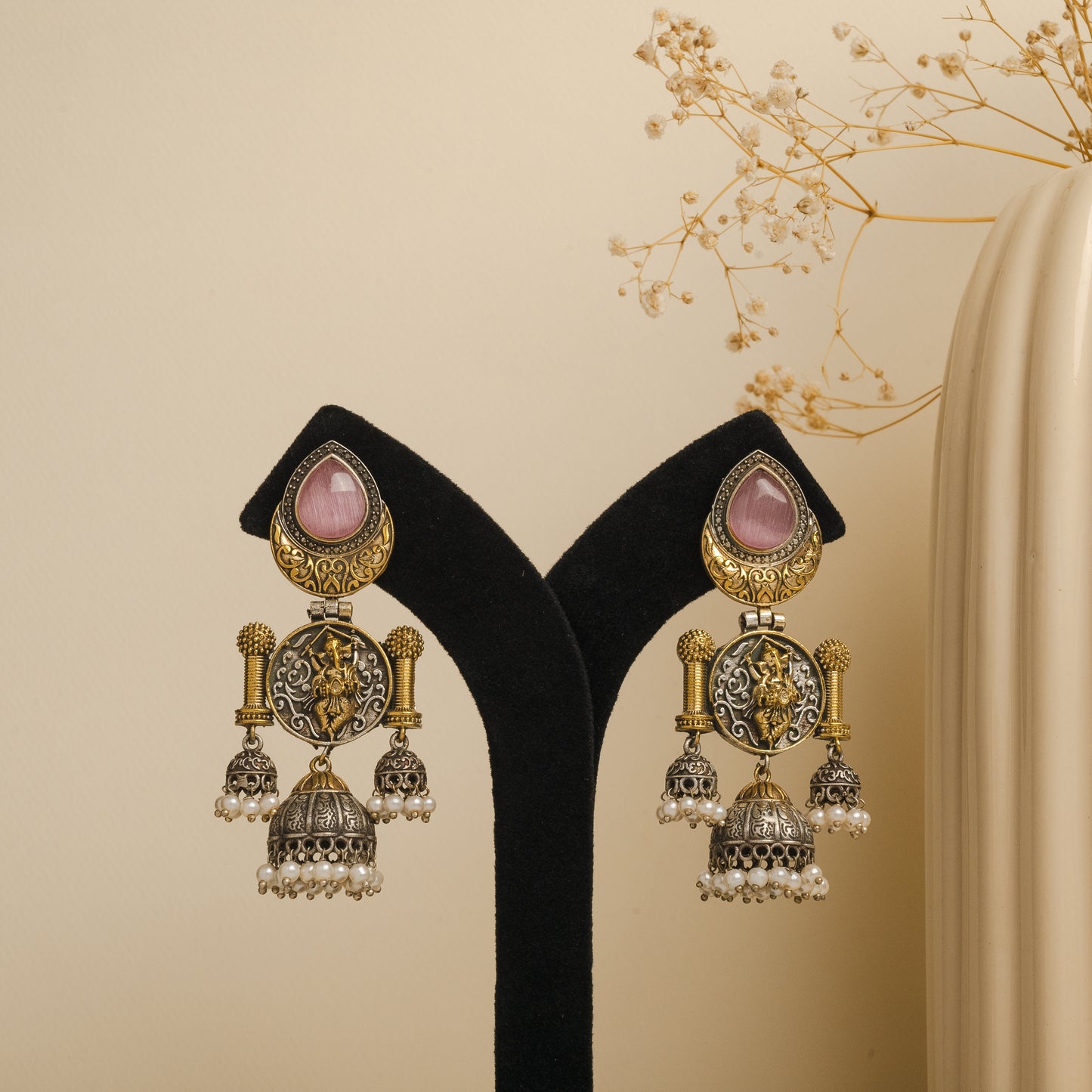 Shafaq Oxidized Earrings