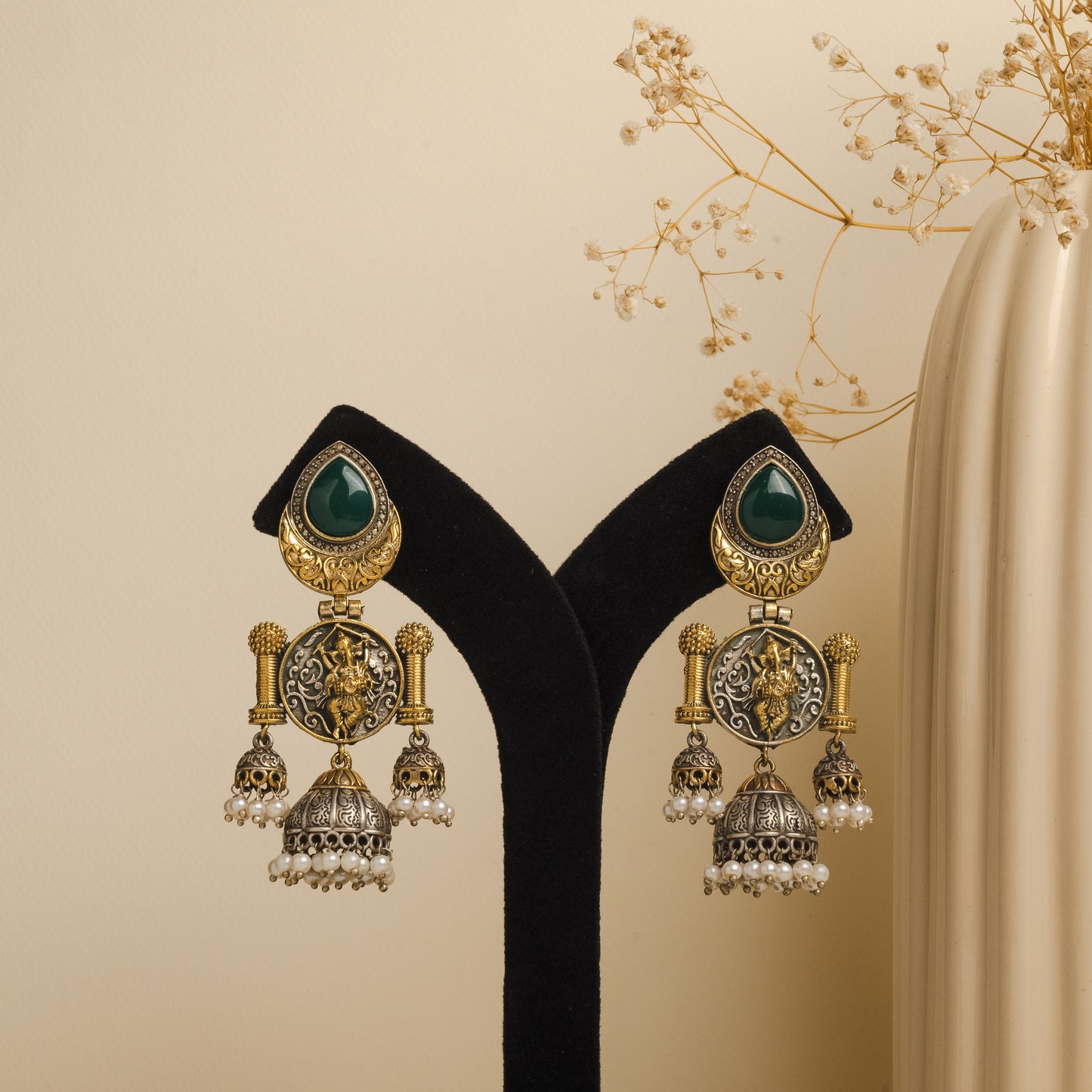 Nawaazish Oxidized Earrings