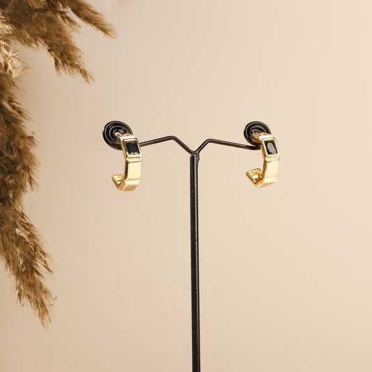 Paisley Gold Plated Earrings