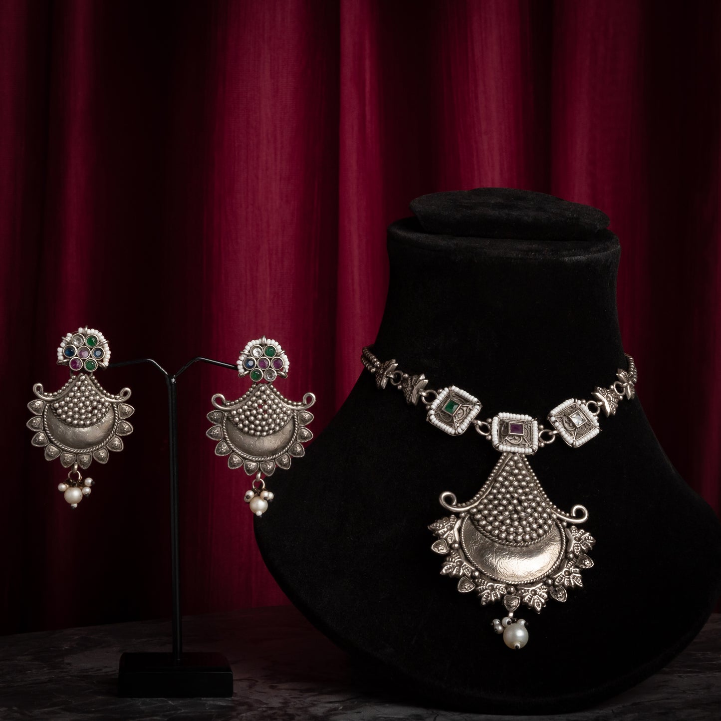 Sifar Oxidized Necklace Set