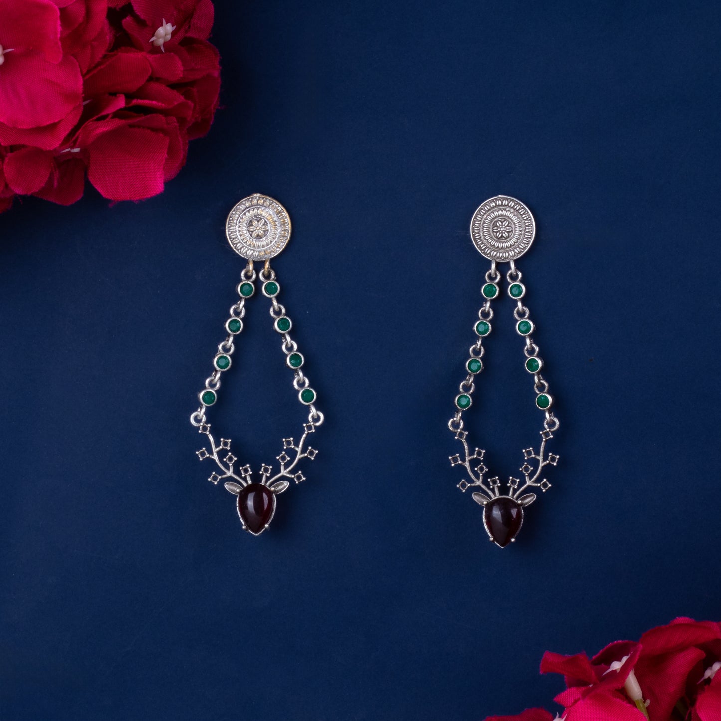 Kara Oxidized Earrings