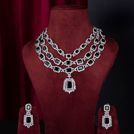 Whimsical Emerald Diamond Set