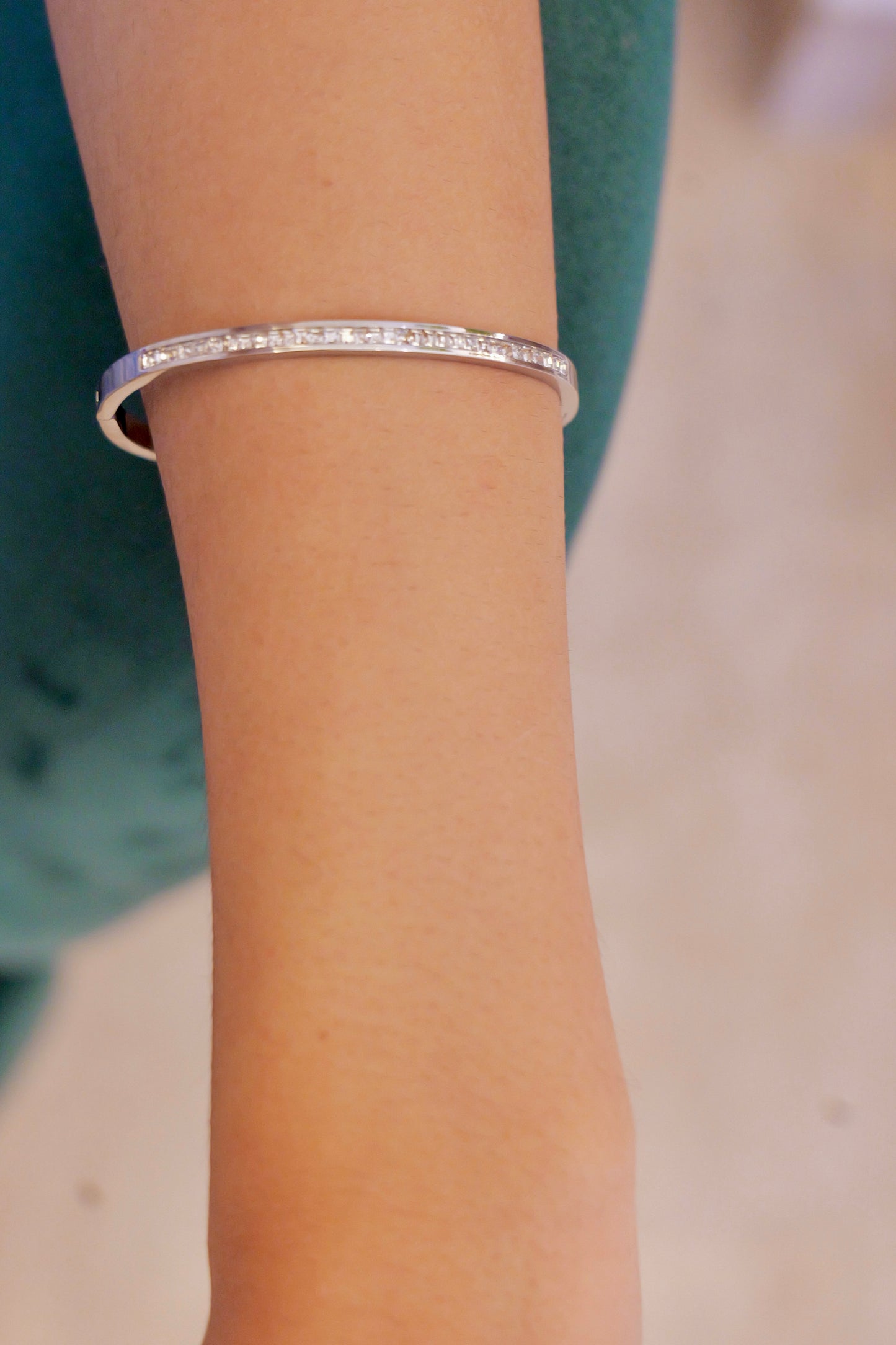 Radiance Baguette Silver Bracelet