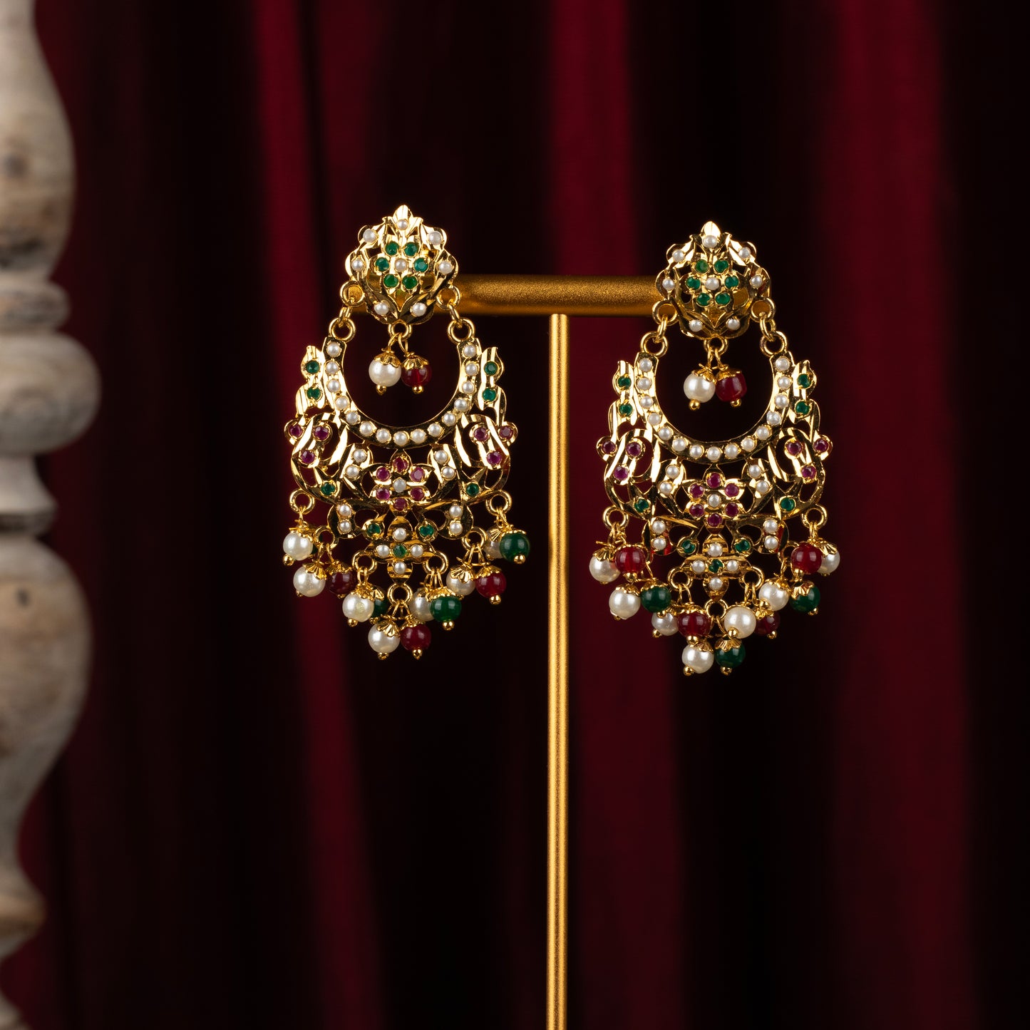 Naayab Multicolour Jadau Earrings
