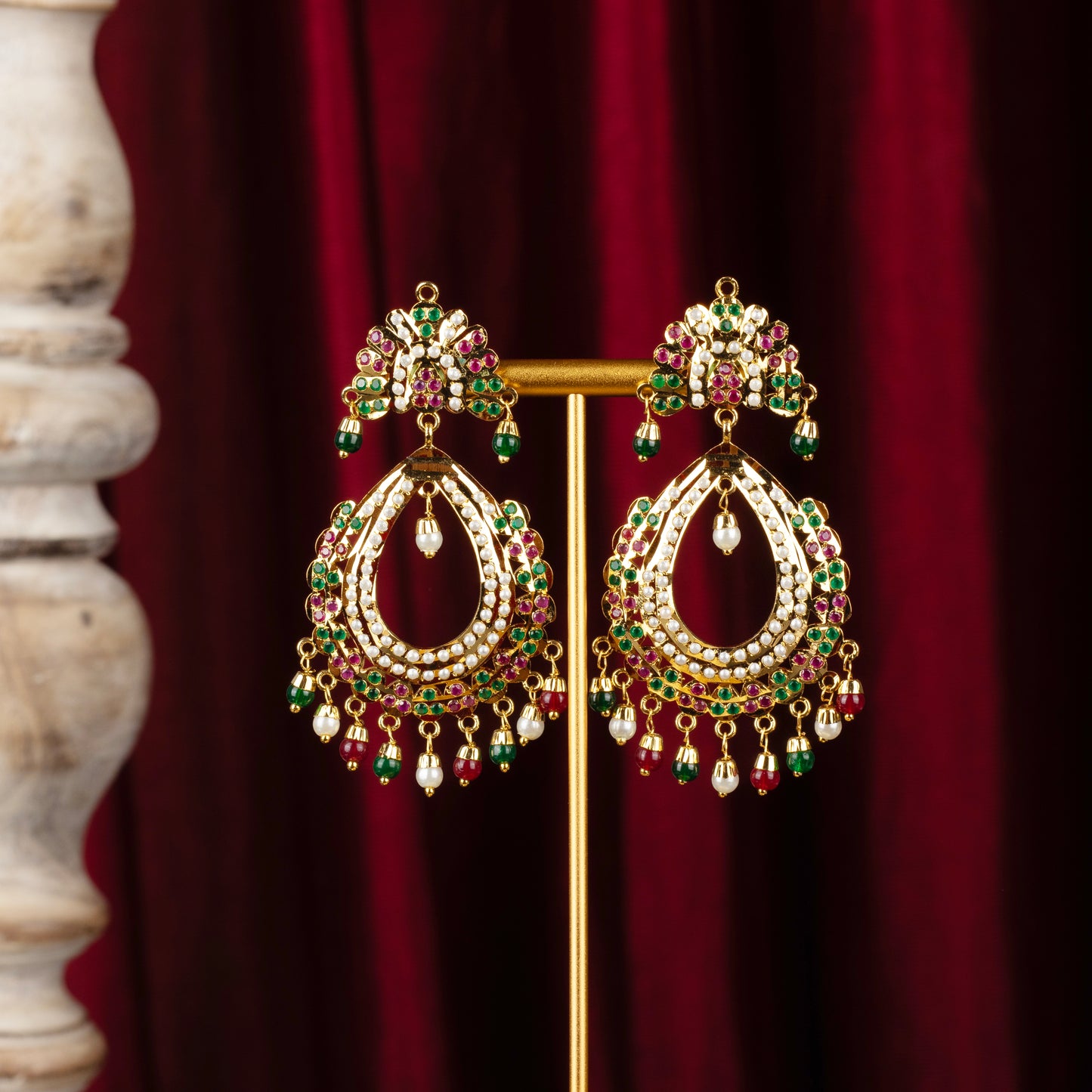 Noor Pearls Jadau Gold Earrings