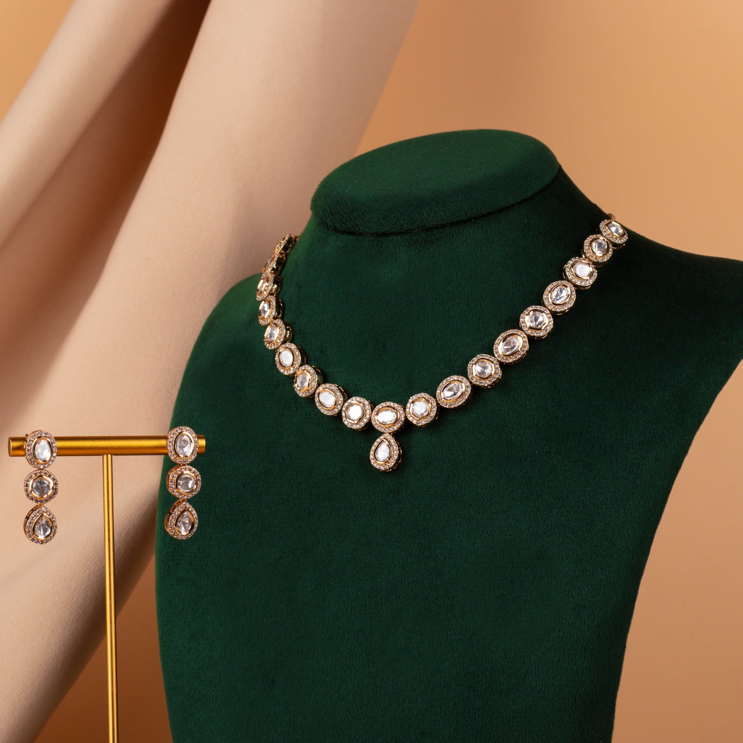 Vashti Delicate Gold Plated Polki Set