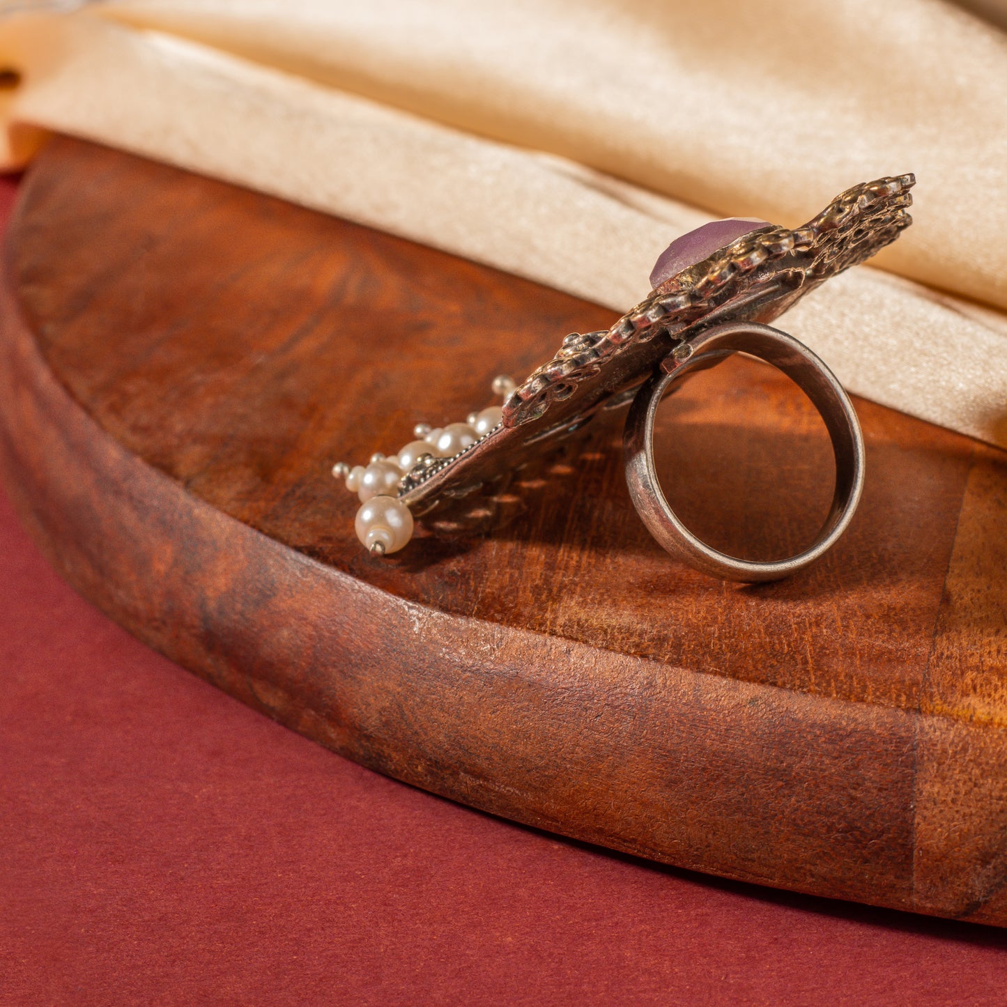 Aabru Big Sized Oxidized Ring