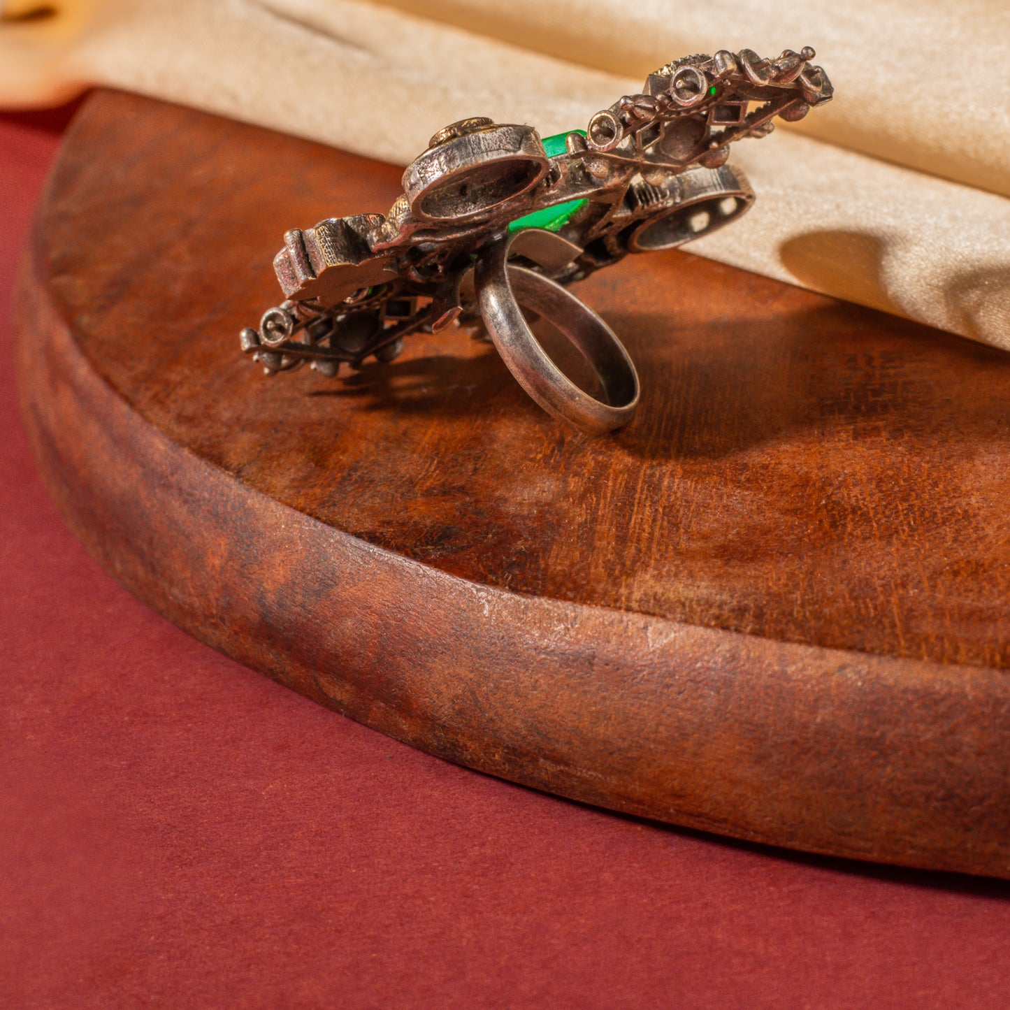 Riqayya Big Sized Oxidized Ring