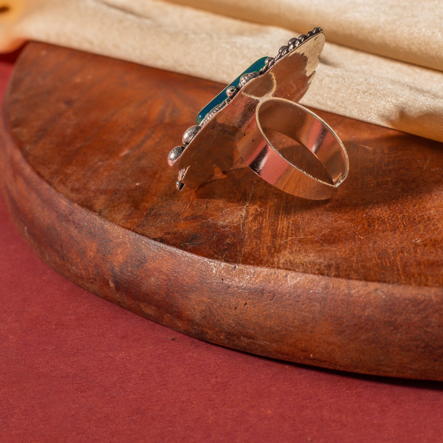 Zina Big Sized Oxidized Ring