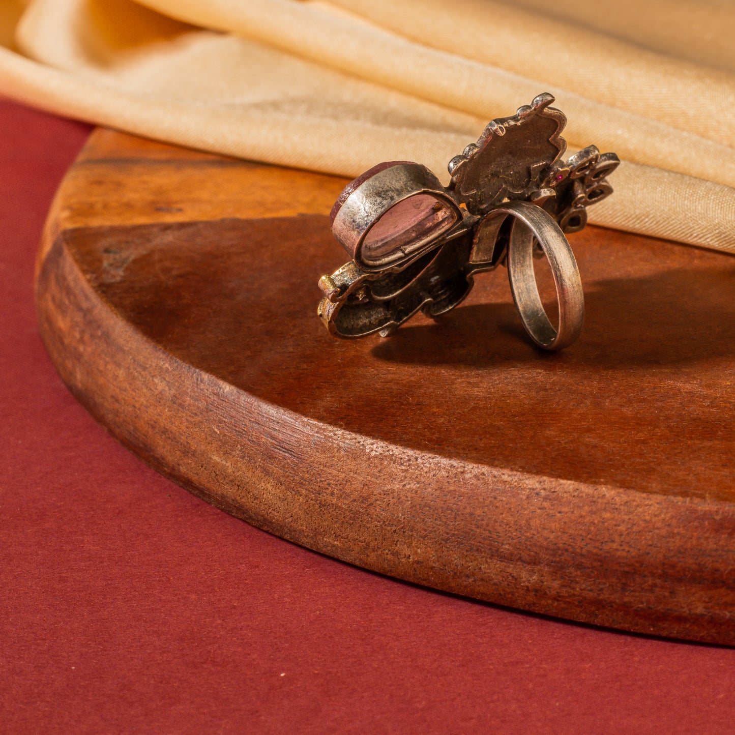 Hafseen Big Sized Oxidized Ring