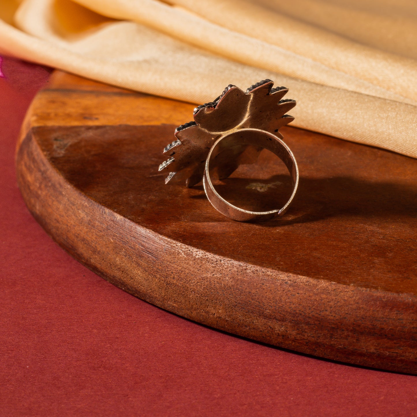 Parisha Big Sized Oxidized Ring