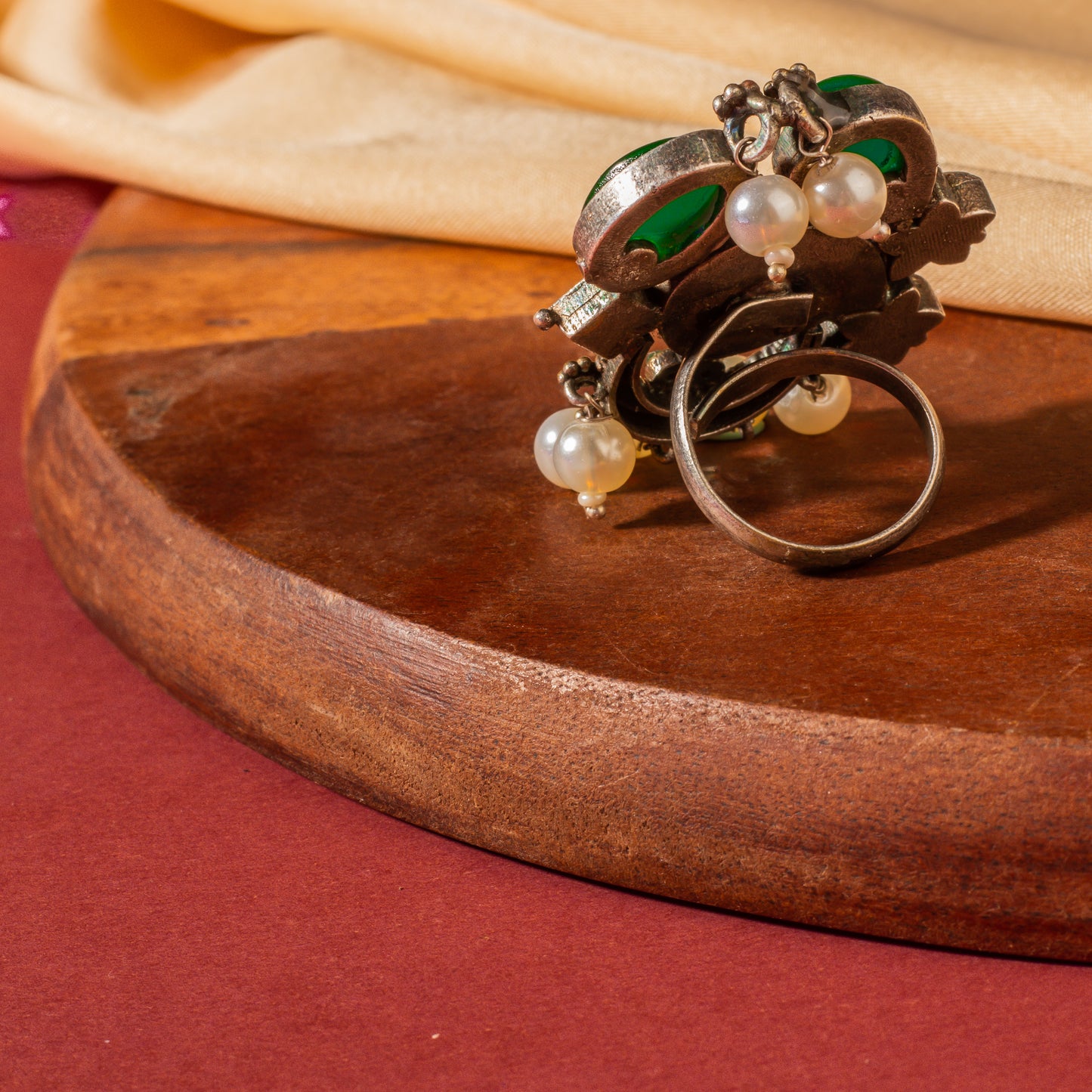 Sakina Big Sized Oxidized Ring