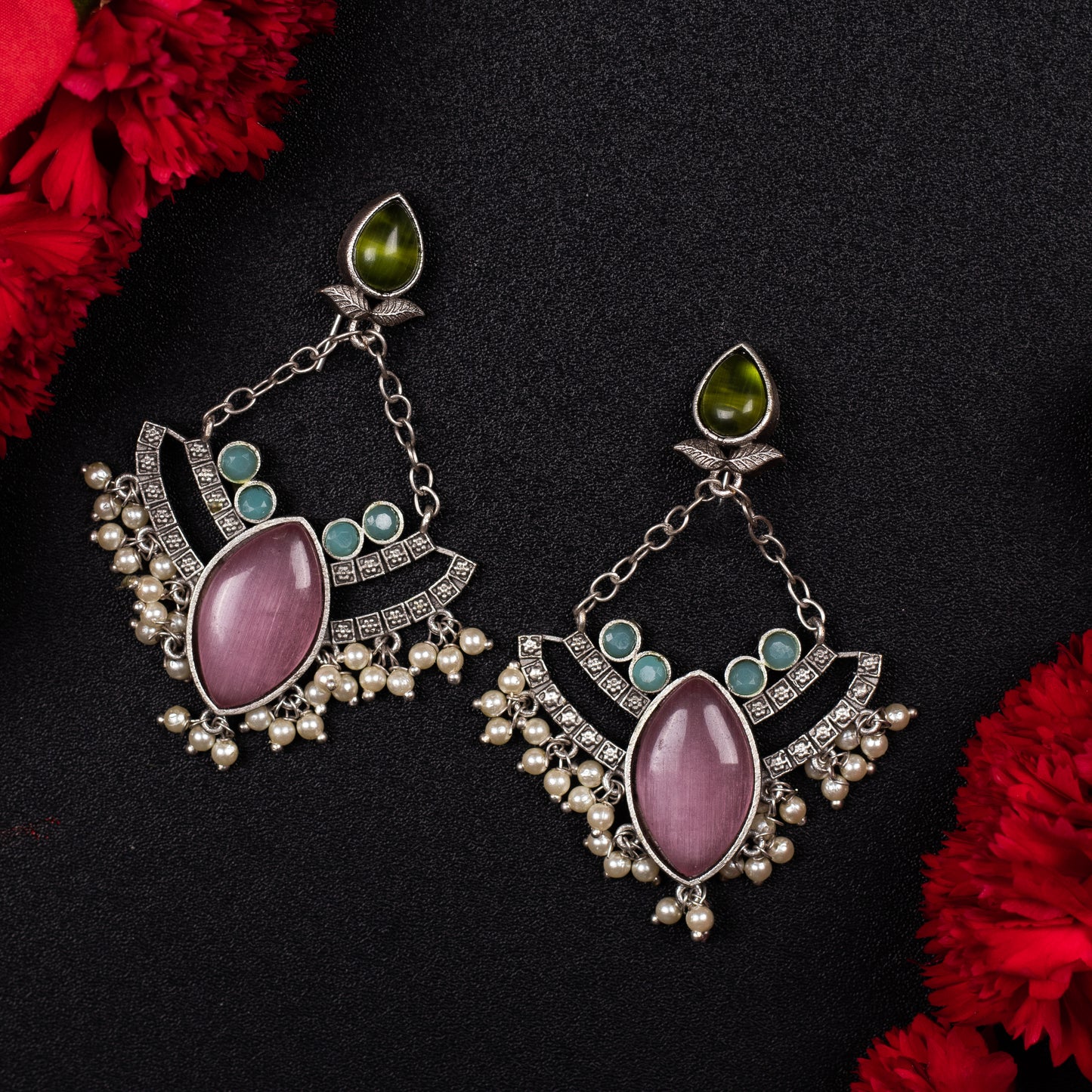 Saanjh Oxidized Earrings