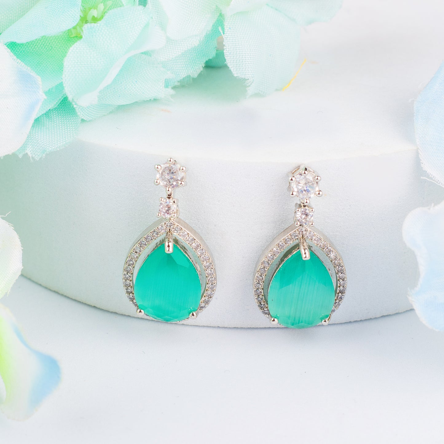 Astrid Mint Diamond Earrings