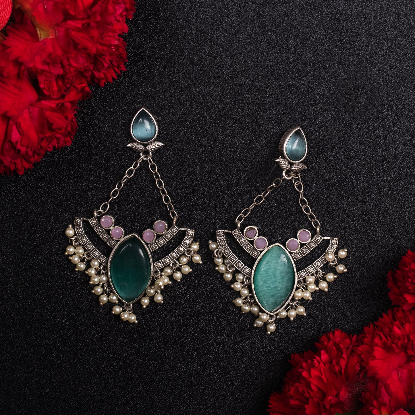 Nazakat Oxidized Earrings