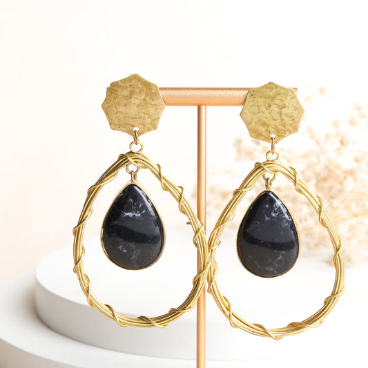 Naomi Gold Plated Hanging Earrings