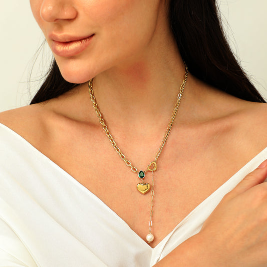 Crystal Drive Chain Necklace