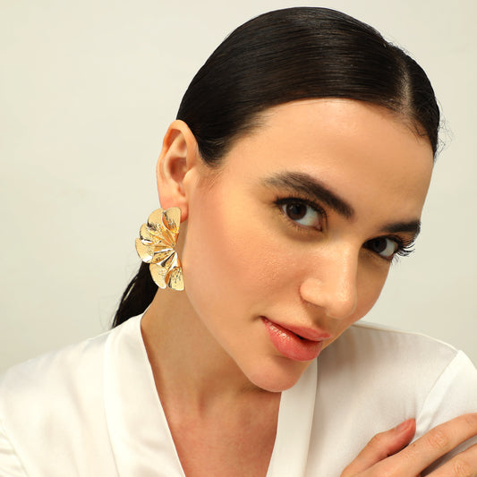 Flashy Front Textured Earrings