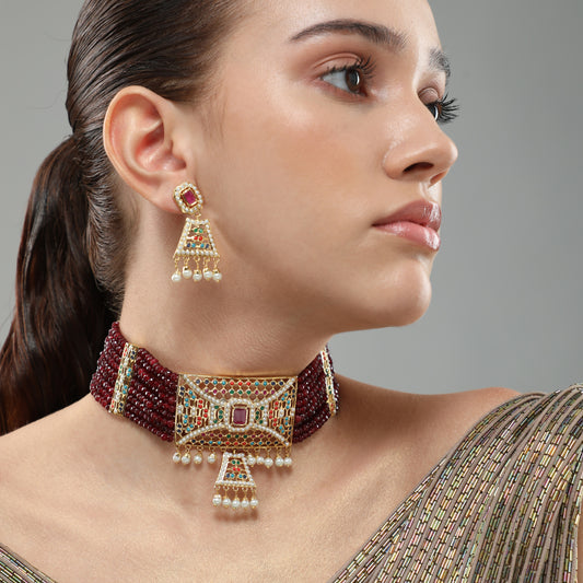 Mira Jadau Necklace Set