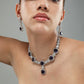 Lunar Lustre Purple Diamond Necklace Set