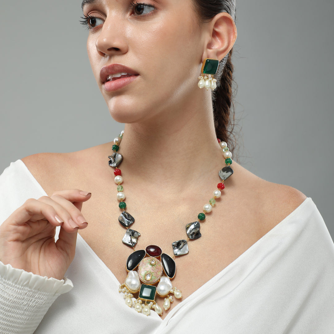 Beaded Beauty Multicolour Semi-Precious Stone Set