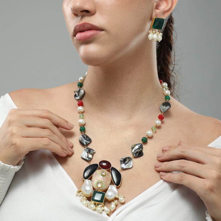 Beaded Beauty Multicolour Semi-Precious Stone Set