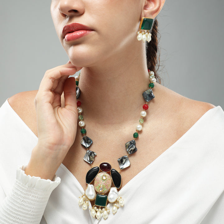 Beaded Beauty Multicolour Semi-Precious Stone Set