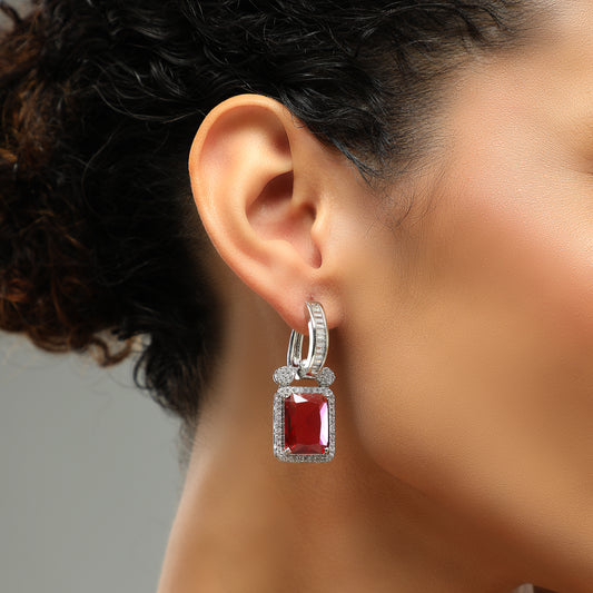 Shiloh Ruby Diamond Earrings