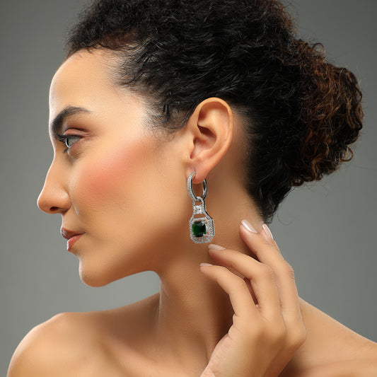 Elodie Emerald Diamond Earrings